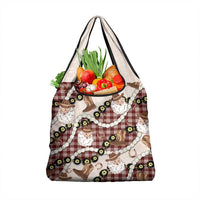 Cowboy Hawaii Mele Kalikimaka Grocery Bag Paniolo Kukui Nut Pikake Lei Burgundy Version - Polynesian Pride