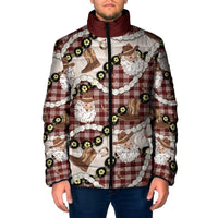 Cowboy Hawaii Mele Kalikimaka Padded Jacket Paniolo Kukui Nut Pikake Lei Burgundy Version - Polynesian Pride