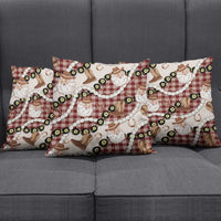 Cowboy Hawaii Mele Kalikimaka Pillow Cover Paniolo Kukui Nut Pikake Lei Burgundy Version - Polynesian Pride