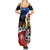 New Zealand Waitangi And ANZAC Day Summer Maxi Dress Aotearoa Maori Tiki With Last Post LT14 - Polynesian Pride