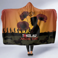Tokelau ANZAC Day Hooded Blanket Camouflage With Poppies Lest We Forget LT14 - Polynesian Pride