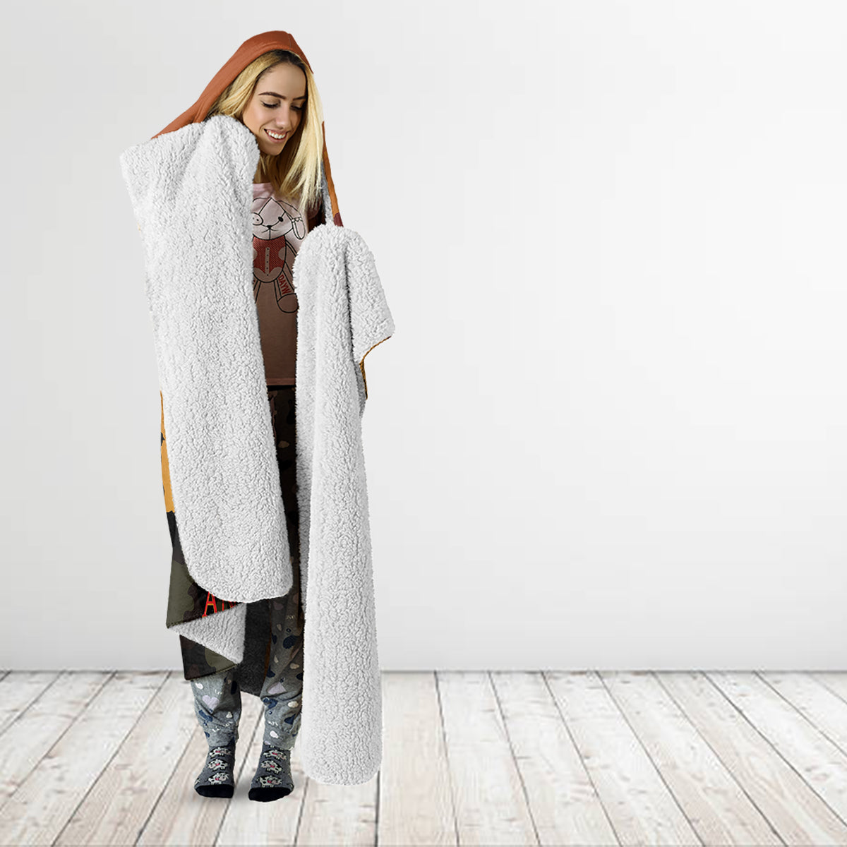 Tokelau ANZAC Day Hooded Blanket Camouflage With Poppies Lest We Forget LT14 - Polynesian Pride