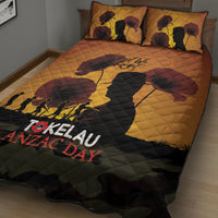 Tokelau ANZAC Day Quilt Bed Set Camouflage With Poppies Lest We Forget LT14 - Polynesian Pride