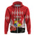 Tonga ANZAC Day Hoodie Camouflage With Poppies Lest We Forget LT14 Zip Hoodie Red - Polynesian Pride