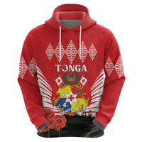 Tonga ANZAC Day Hoodie Camouflage With Poppies Lest We Forget LT14 - Polynesian Pride