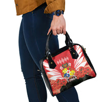 Tonga ANZAC Day Shoulder Handbag Camouflage With Poppies Lest We Forget LT14 - Polynesian Pride