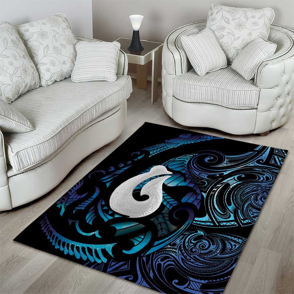 Hei Matau New Zealand Matariki Area Rug NZ Fish Hook Maori Art