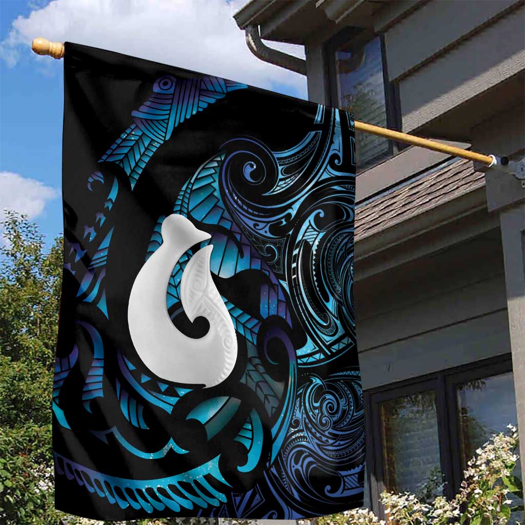 Hei Matau New Zealand Matariki Garden Flag NZ Fish Hook Maori Art