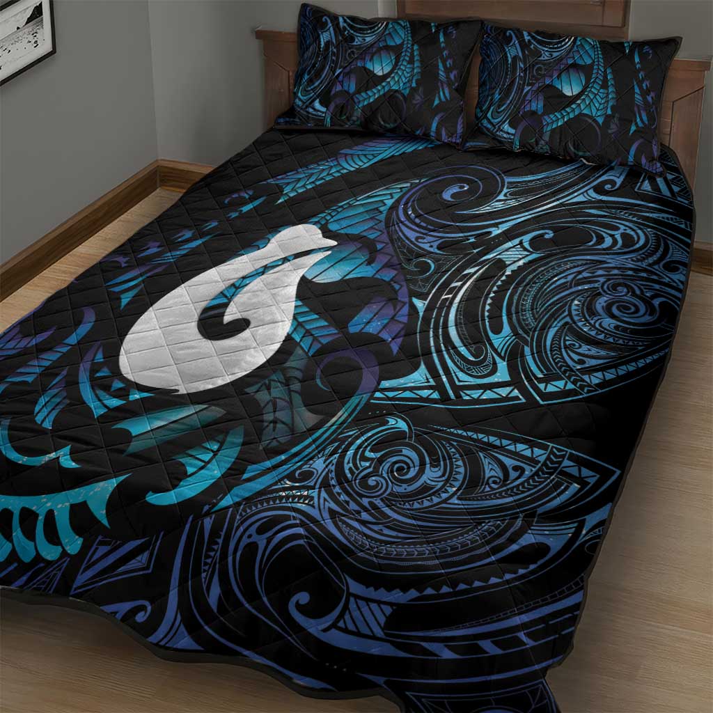 Hei Matau New Zealand Matariki Quilt Bed Set NZ Fish Hook Maori Art