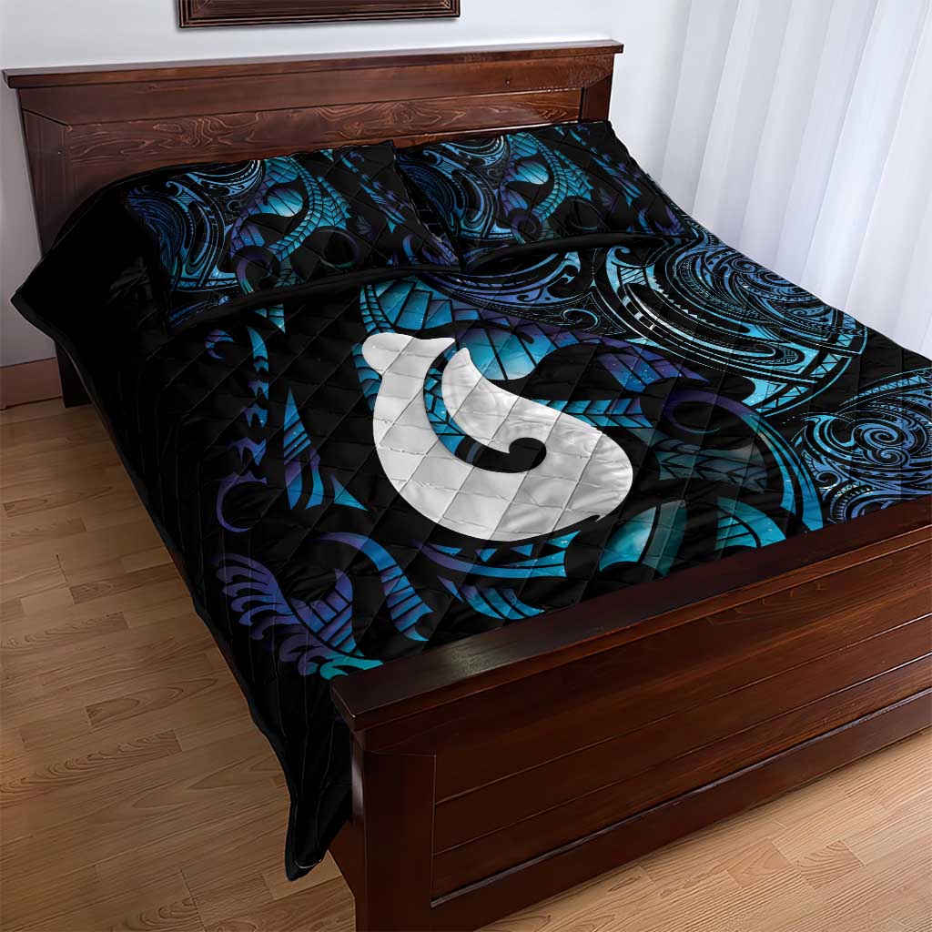 Hei Matau New Zealand Matariki Quilt Bed Set NZ Fish Hook Maori Art