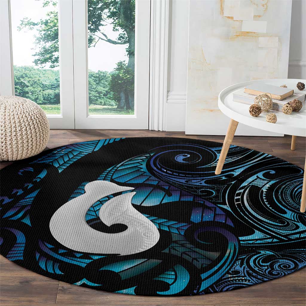Hei Matau New Zealand Matariki Round Carpet NZ Fish Hook Maori Art
