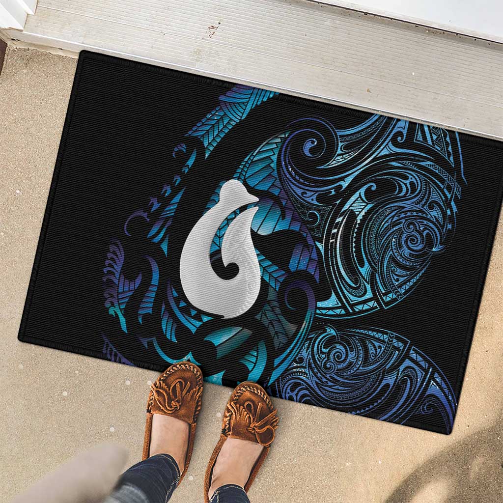 Hei Matau New Zealand Matariki Rubber Doormat NZ Fish Hook Maori Art