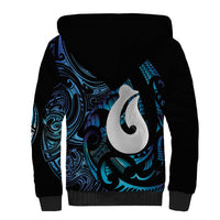 Hei Matau New Zealand Matariki Sherpa Hoodie NZ Fish Hook Maori Art