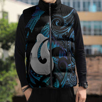 Hei Matau New Zealand Matariki Sleeveless Puffer Jacket NZ Fish Hook Maori Art