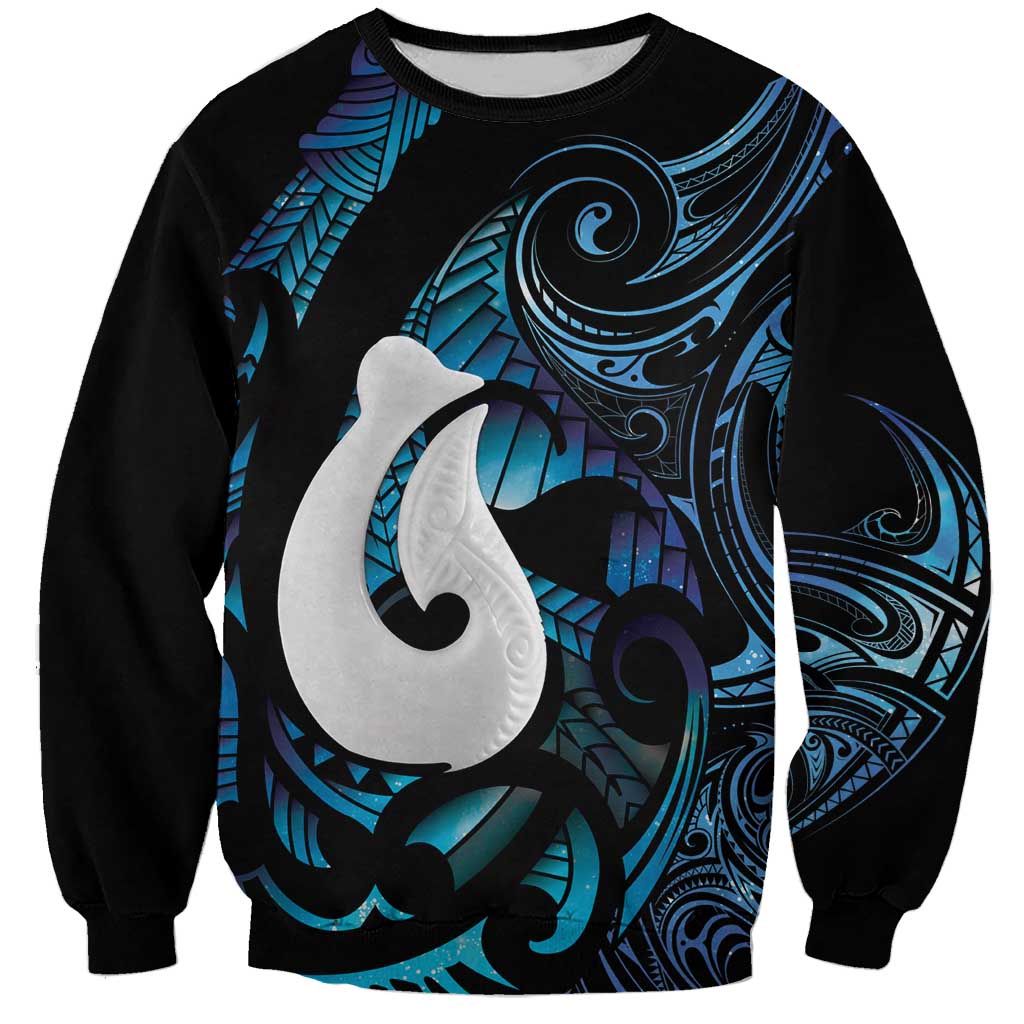 Hei Matau New Zealand Matariki Sweatshirt NZ Fish Hook Maori Art