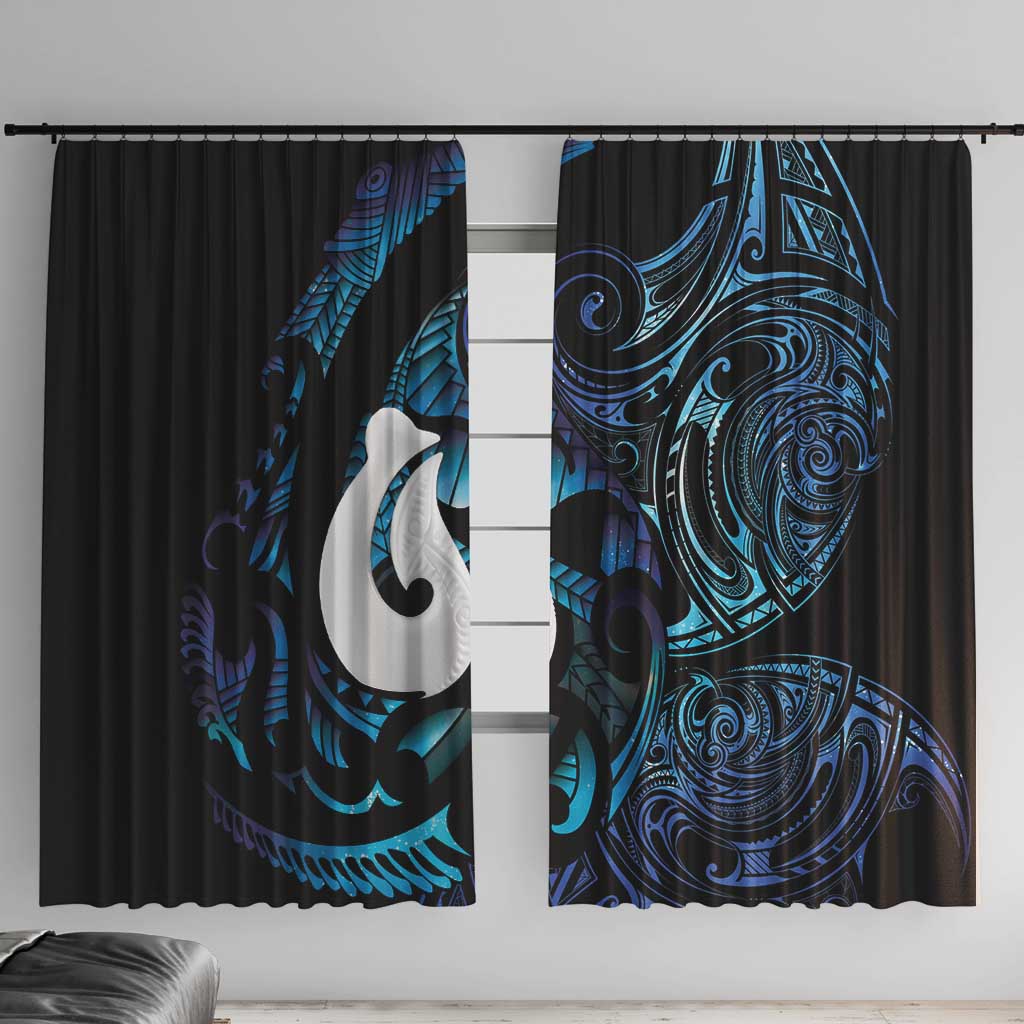 Hei Matau New Zealand Matariki Window Curtain NZ Fish Hook Maori Art