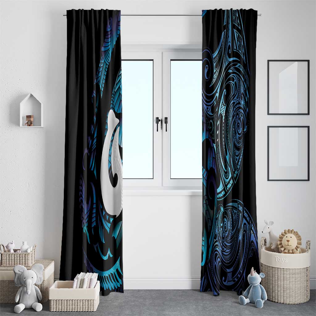 Hei Matau New Zealand Matariki Window Curtain NZ Fish Hook Maori Art