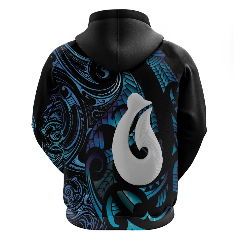 Hei Matau New Zealand Matariki Zip Hoodie NZ Fish Hook Maori Art