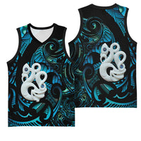 Manaia New Zealand Matariki Basketball Jersey NZ Paua Shell Maori Art