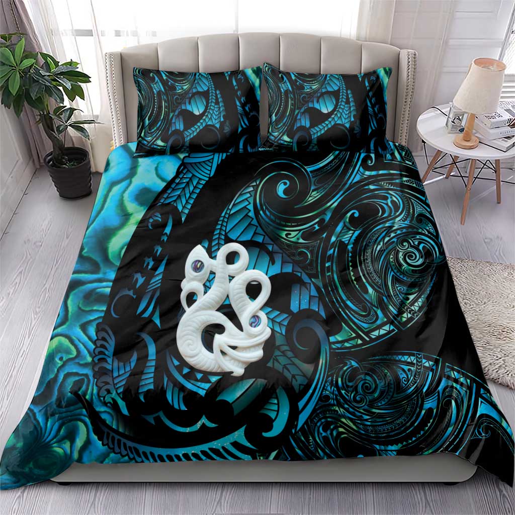 Manaia New Zealand Matariki Bedding Set NZ Paua Shell Maori Art