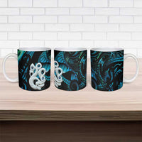Manaia New Zealand Matariki Ceramic Mug NZ Paua Shell Maori Art