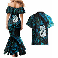 Manaia New Zealand Matariki Couples Matching Mermaid Dress and Hawaiian Shirt NZ Paua Shell Maori Art LT14 - Polynesian Pride