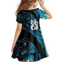 Manaia New Zealand Matariki Family Matching Summer Maxi Dress and Hawaiian Shirt NZ Paua Shell Maori Art LT14 - Polynesian Pride