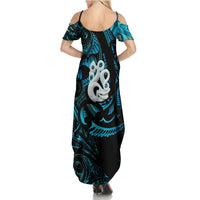 Manaia New Zealand Matariki Family Matching Summer Maxi Dress and Hawaiian Shirt NZ Paua Shell Maori Art LT14 - Polynesian Pride