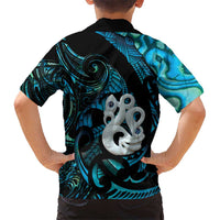 Manaia New Zealand Matariki Family Matching Tank Maxi Dress and Hawaiian Shirt NZ Paua Shell Maori Art