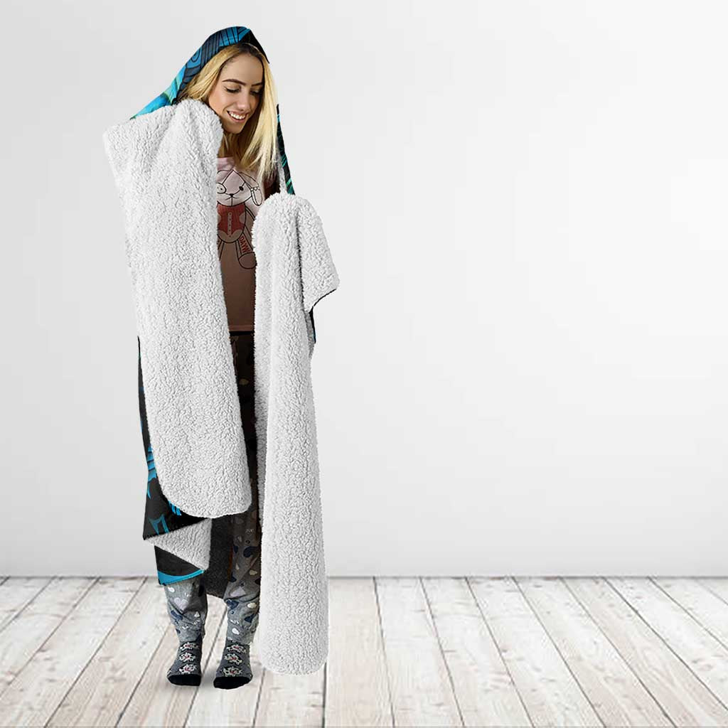Manaia New Zealand Matariki Hooded Blanket NZ Paua Shell Maori Art