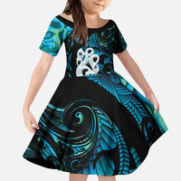 Manaia New Zealand Matariki Kid Short Sleeve Dress NZ Paua Shell Maori Art