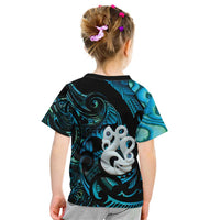Manaia New Zealand Matariki Kid T Shirt NZ Paua Shell Maori Art