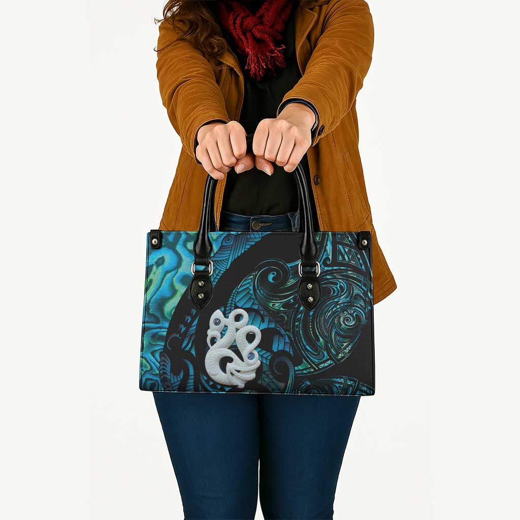 Manaia New Zealand Matariki Leather Bag NZ Paua Shell Maori Art