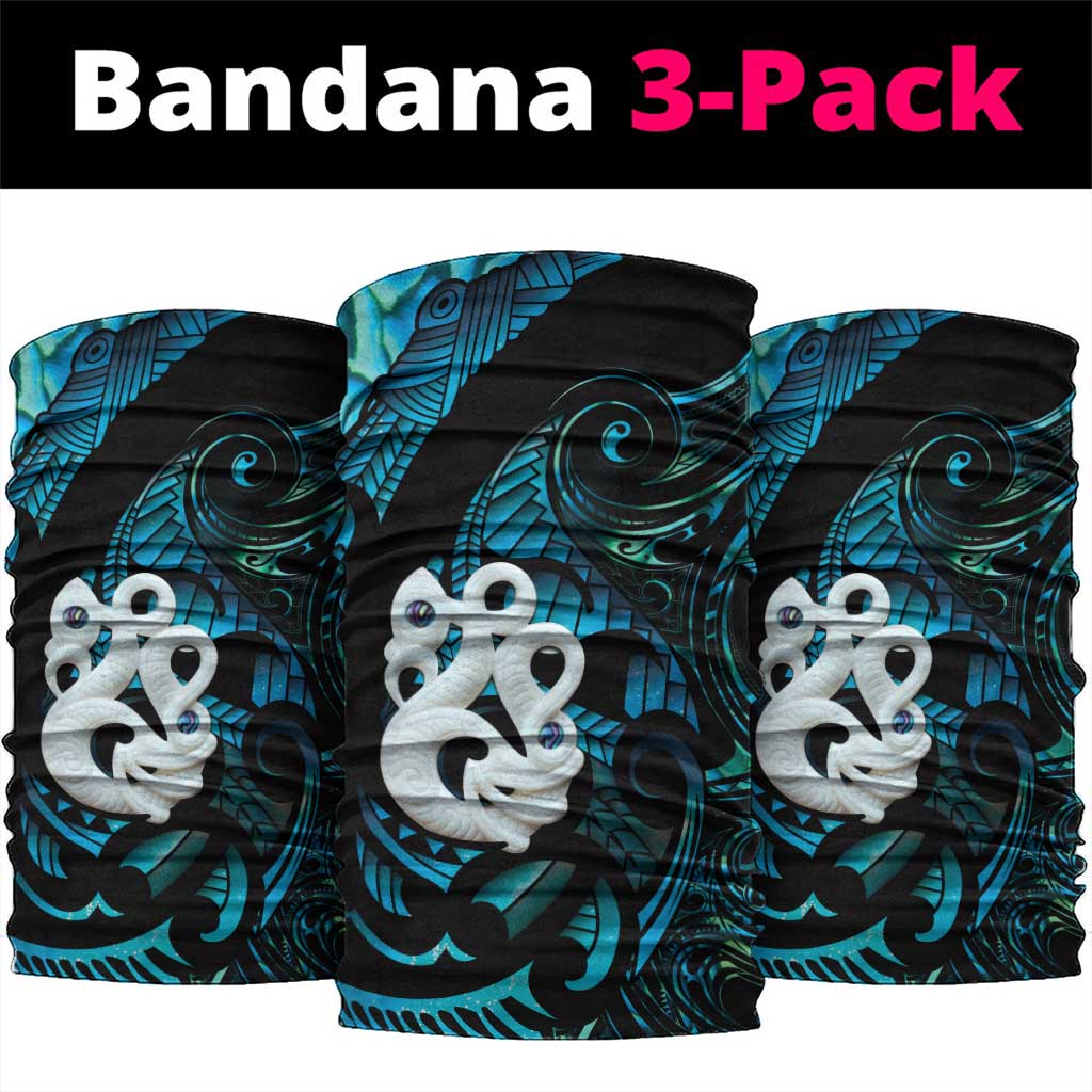 Manaia New Zealand Matariki Neck Gaiter NZ Paua Shell Maori Art