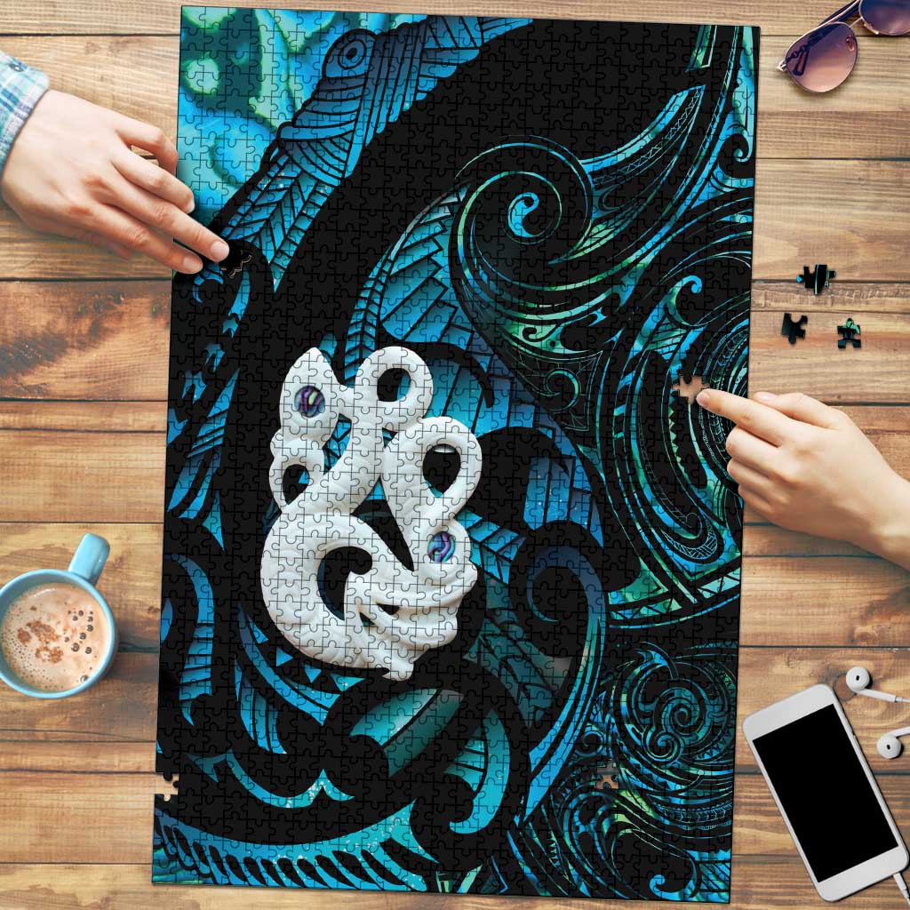 Manaia New Zealand Matariki Puzzle NZ Paua Shell Maori Art