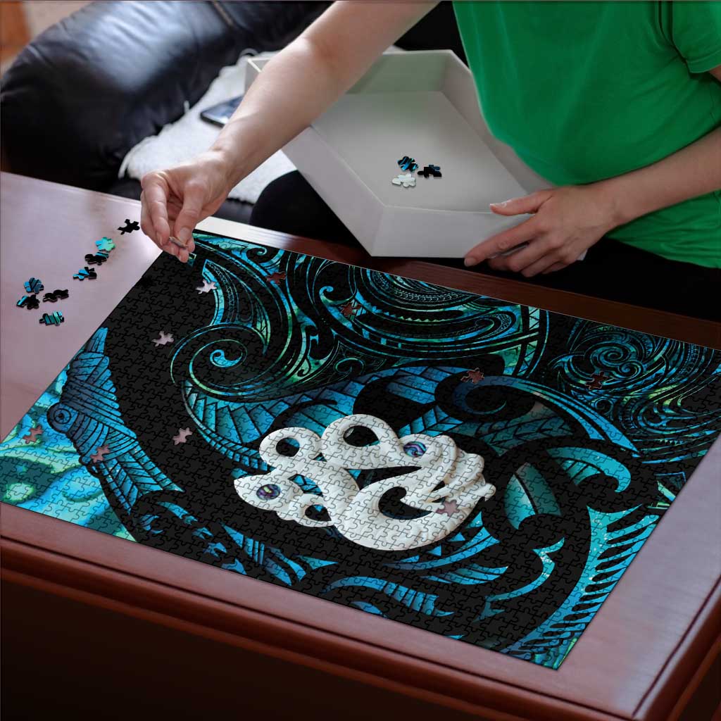 Manaia New Zealand Matariki Puzzle NZ Paua Shell Maori Art