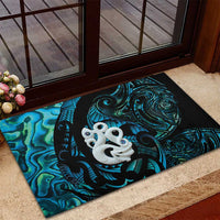 Manaia New Zealand Matariki Rubber Doormat NZ Paua Shell Maori Art