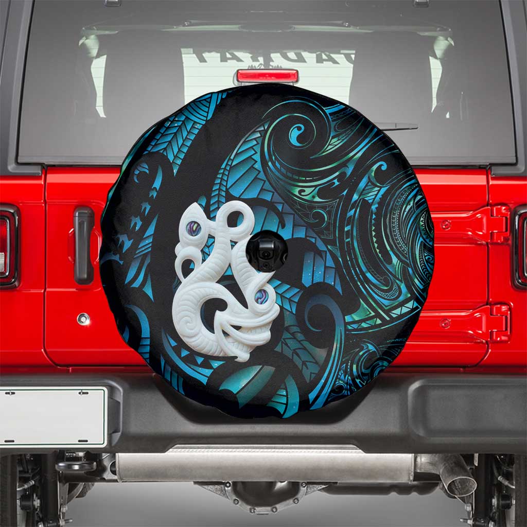 Manaia New Zealand Matariki Spare Tire Cover NZ Paua Shell Maori Art