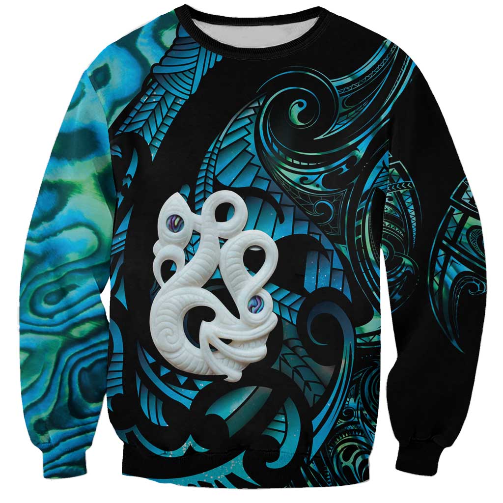 Manaia New Zealand Matariki Sweatshirt NZ Paua Shell Maori Art