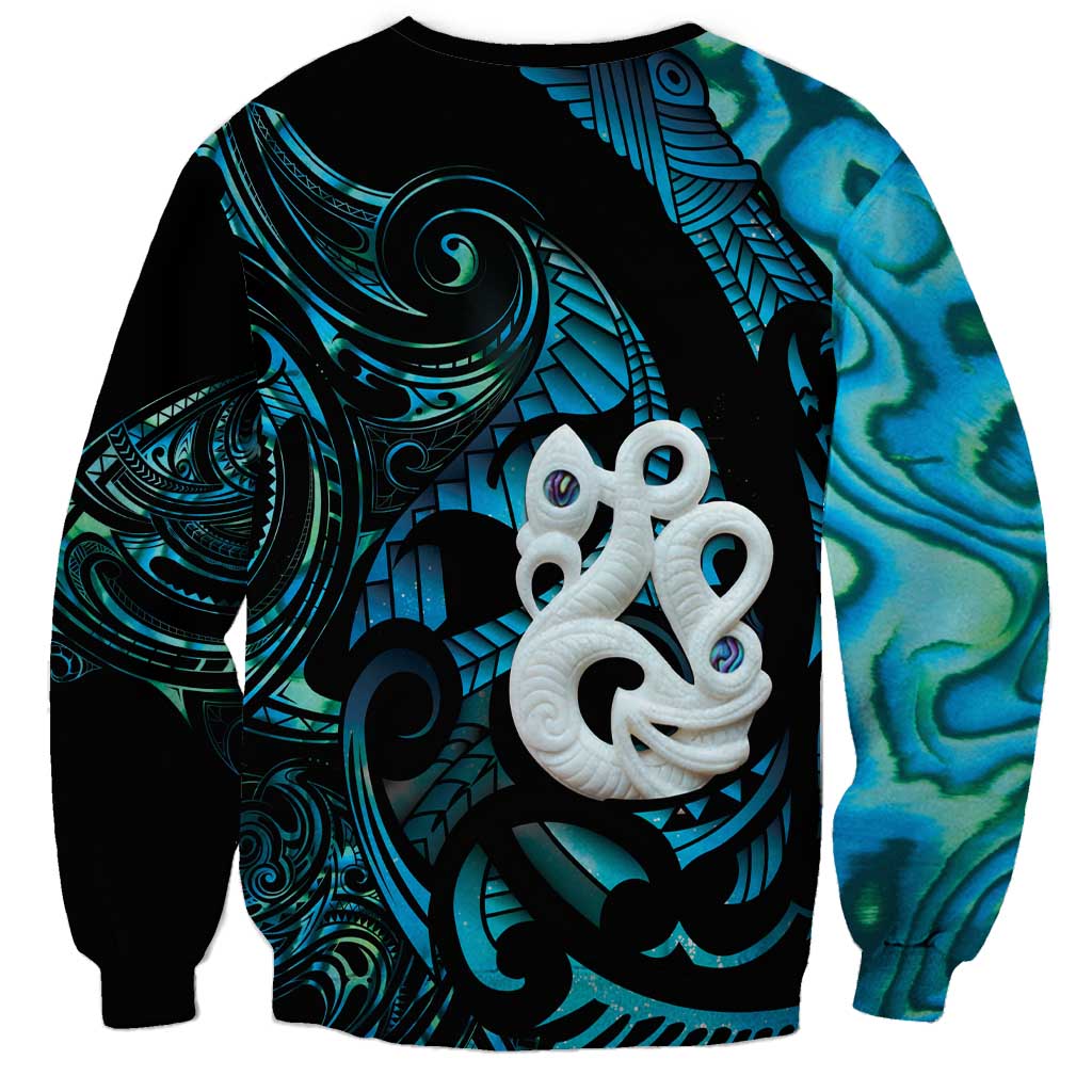 Manaia New Zealand Matariki Sweatshirt NZ Paua Shell Maori Art