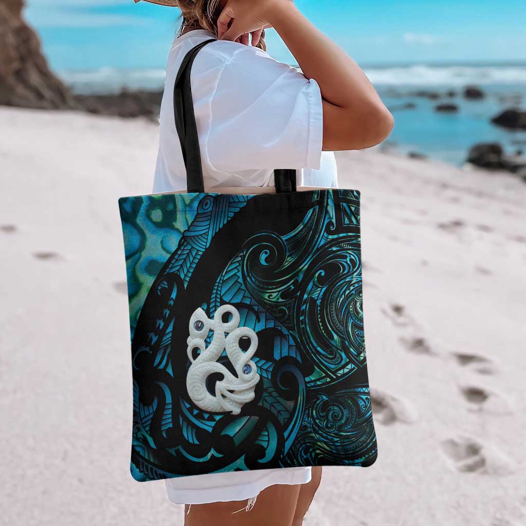 Manaia New Zealand Matariki Tote Bag NZ Paua Shell Maori Art