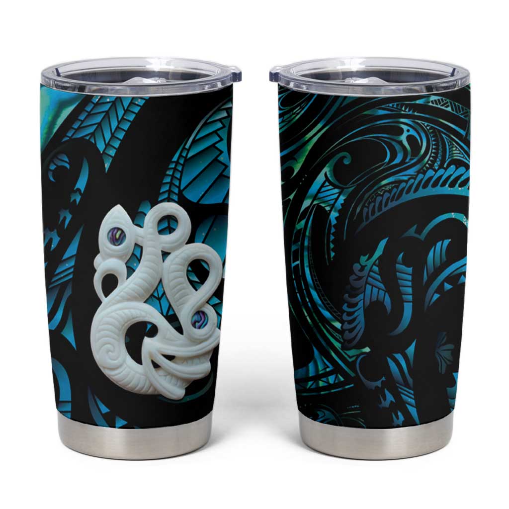 Manaia New Zealand Matariki Tumbler Cup NZ Paua Shell Maori Art