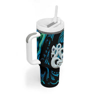 Manaia New Zealand Matariki Tumbler With Handle NZ Paua Shell Maori Art
