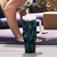 Manaia New Zealand Matariki Tumbler With Handle NZ Paua Shell Maori Art