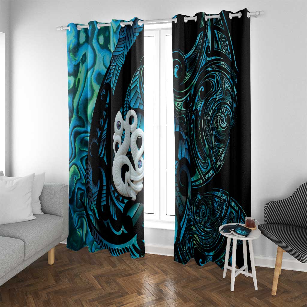 Manaia New Zealand Matariki Window Curtain NZ Paua Shell Maori Art