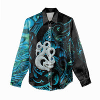 Manaia New Zealand Matariki Women Casual Shirt NZ Paua Shell Maori Art