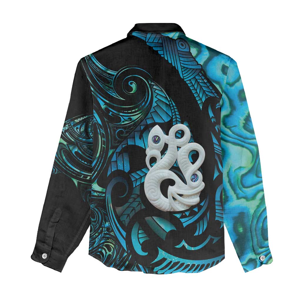 Manaia New Zealand Matariki Women Casual Shirt NZ Paua Shell Maori Art