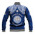 Marshall Islands Baseball Jacket Blue Polynesian Tribal Mix Coat Of Arms LT14 - Polynesian Pride