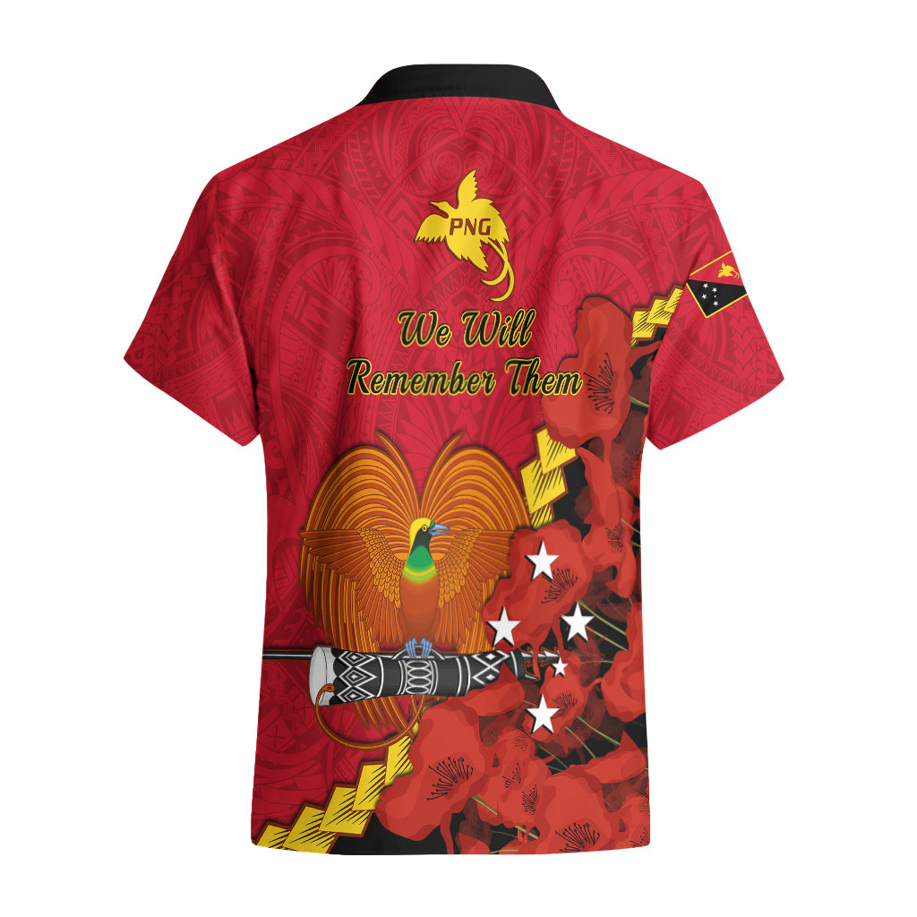 Polynesian Pride Remembrance Day PNG Hawaiian Shirt Papua New Guinea We Will Remember Them LT14 - Polynesian Pride