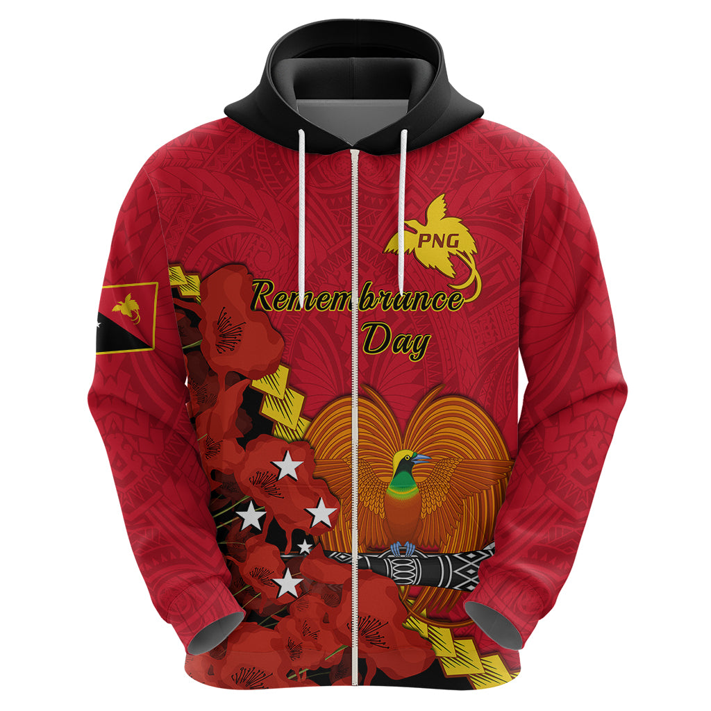 Polynesian Pride Remembrance Day PNG Hoodie Papua New Guinea We Will Remember Them LT14 - Polynesian Pride